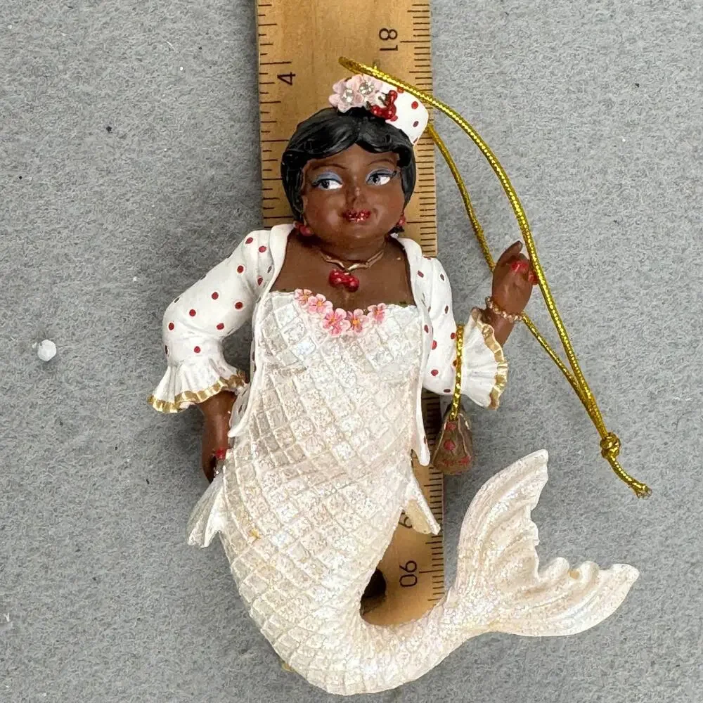 December Diamonds Cherry Blossom Mermaid Ornament 2009 #55-90706 Retired w/Box